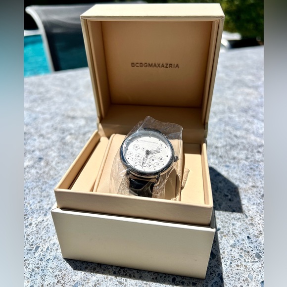 BCBGMaxAzria Accessories - BCBGMaxAzria Black and Silver Luxury Watch